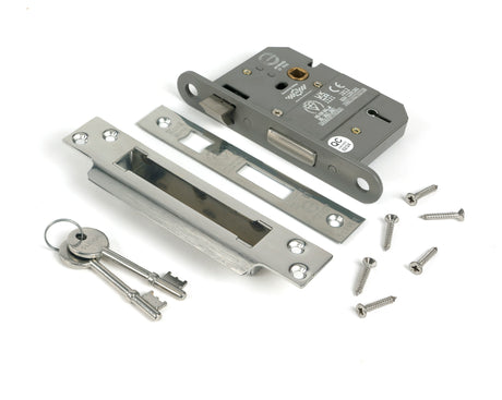 From The Anvil - Polished SS 3" 5 Lever BS Sash Lock | Sku. 51353 | Trade Door Handles.