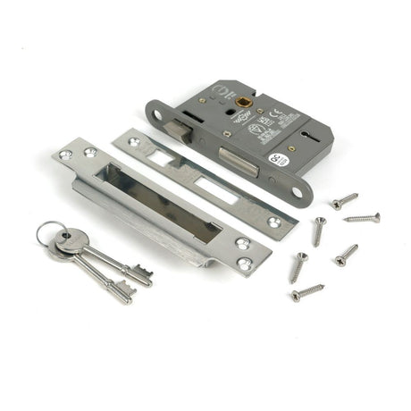 From The Anvil - Polished SS 3" 5 Lever BS Sash Lock | Sku. 51353 | Trade Door Handles.