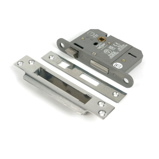 From The Anvil - Polished SS 3" 5 Lever BS Sash Lock | Sku. 51353 | Trade Door Handles.