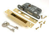 From The Anvil - Polished Brass 2.5" 5 Lever BS Sash Lock KA | Sku. 51355 | Trade Door Handles.