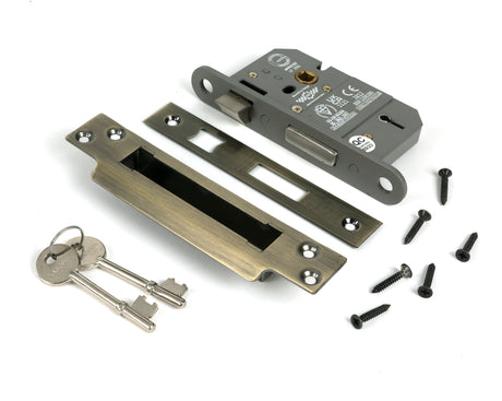 From The Anvil - Aged Brass 2.5" 5 Lever BS Sash Lock KA | Sku. 51356 | Trade Door Handles.