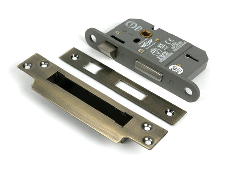 From The Anvil - Aged Brass 2.5" 5 Lever BS Sash Lock KA | Sku. 51356 | Trade Door Handles.