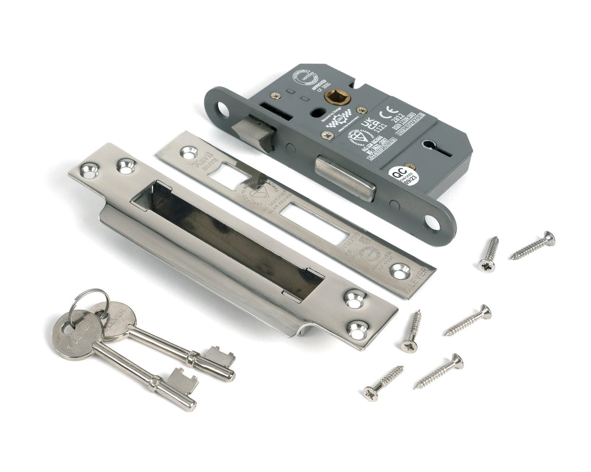 From The Anvil - Polished Chrome 2.5" 5 Lever BS Sash Lock KA | Sku. 51359 | Trade Door Handles.