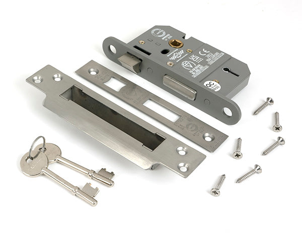 From The Anvil - Satin Chrome 2Â½" 5 Lever BS Sash Lock KA