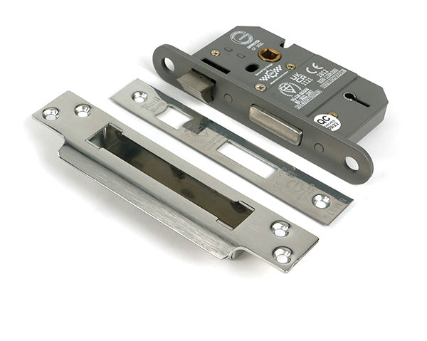 This is an image of From The Anvil - Polished SS 2Ã‚Â½" 5 Lever BS Sash Lock KA available to order from Trade Door Handles in Kendal.