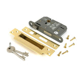From The Anvil - Polished Brass 3" 5 Lever BS Sash Lock KA | Sku. 51365 | Trade Door Handles.