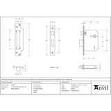 From The Anvil - Polished Nickel 3" 5 Lever BS Sash Lock KA | Sku. 51368 | Trade Door Handles.