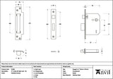 From The Anvil - Polished Chrome 3" 5 Lever BS Sash Lock KA