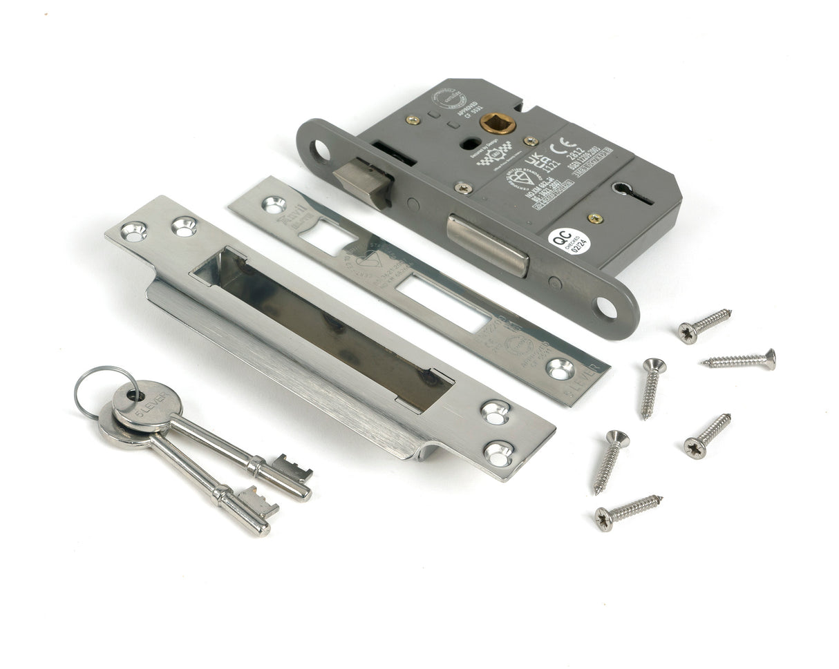 From The Anvil - Polished SS 3" 5 Lever BS Sash Lock KA | Sku. 51373 | Trade Door Handles.