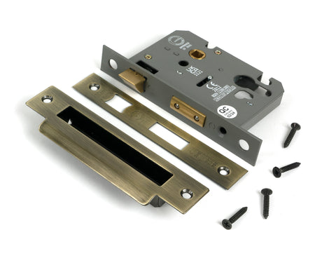 From The Anvil - Aged Brass 2.5" Euro Profile Sash Lock | Sku. 51376 | Trade Door Handles.