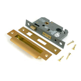 From The Anvil - Satin Brass 2.5" Euro Profile Sash Lock | Sku. 51377 | Trade Door Handles.