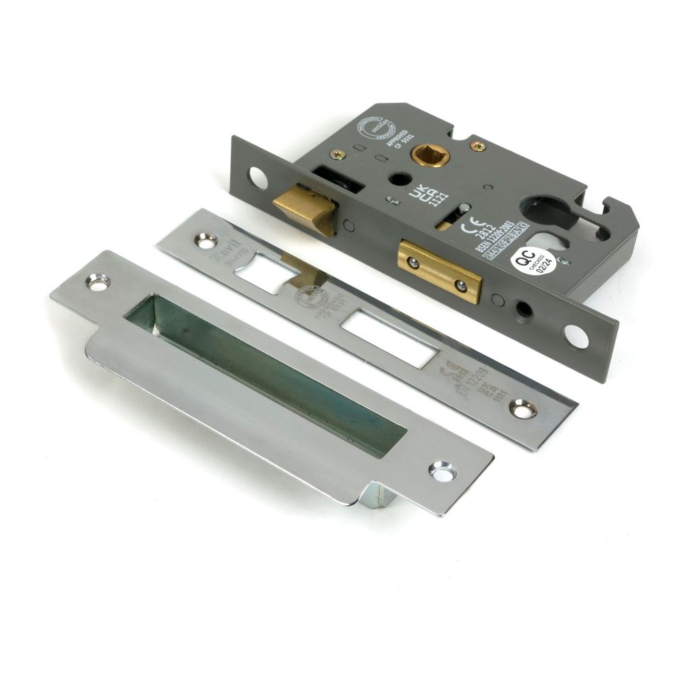 From The Anvil - Polished Chrome 2.5" Euro Profile Sash Lock | Sku. 51379 | Trade Door Handles.