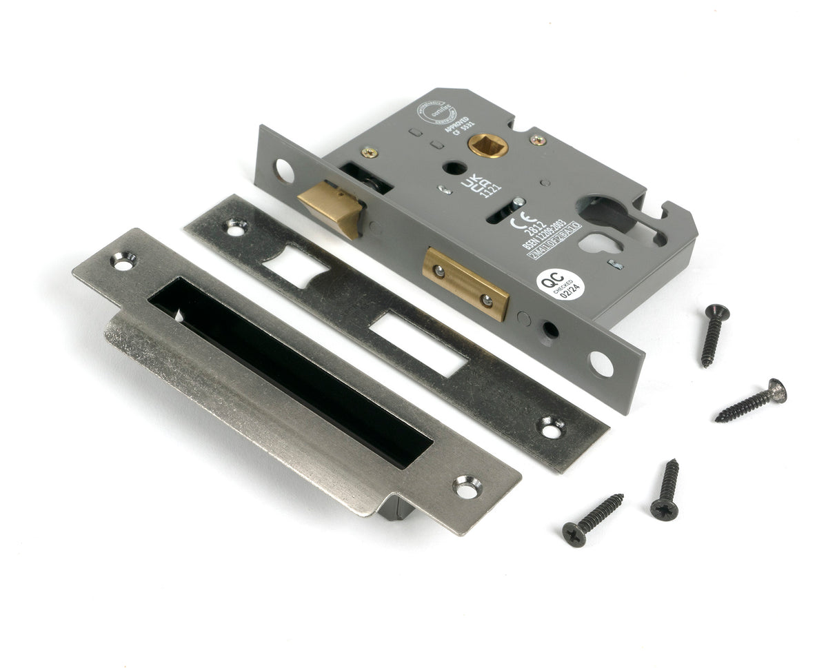 From The Anvil - Pewter 3" Euro Profile Sash Lock | Sku. 51384 | Trade Door Handles.