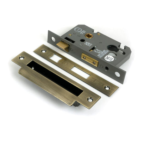 From The Anvil - Aged Brass 3" Euro Profile Sash Lock | Sku. 51386 | Trade Door Handles.