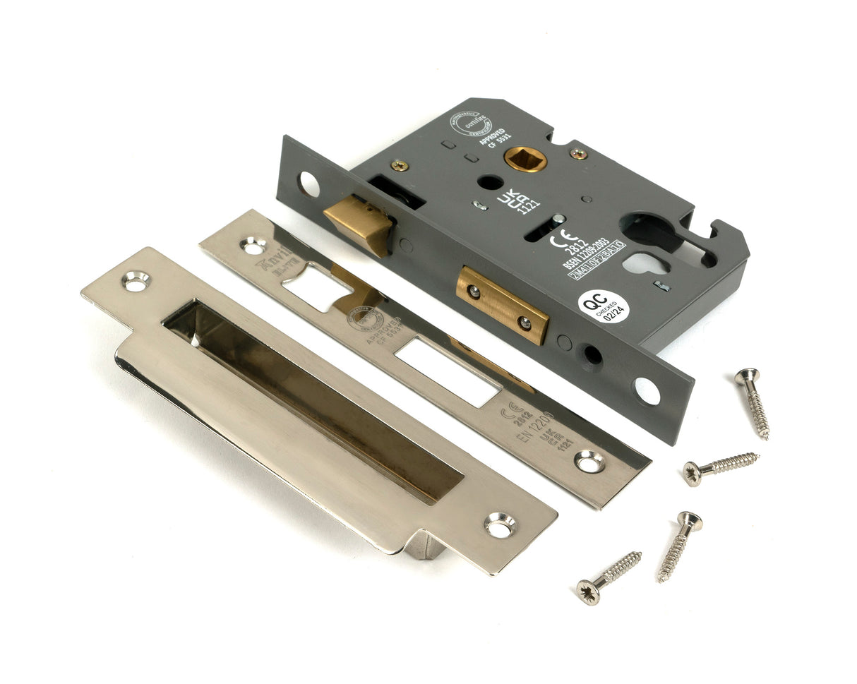 From The Anvil - Polished Nickel 3" Euro Profile Sash Lock | Sku. 51388 | Trade Door Handles.