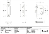 From The Anvil - Polished Bronze 3" Euro Profile Sash Lock