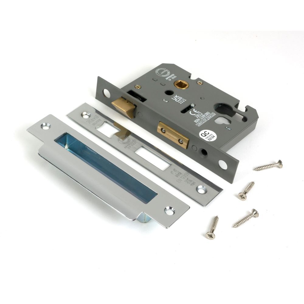 From The Anvil - Polished SS 3" Euro Profile Sash Lock | Sku. 51393 | Trade Door Handles.