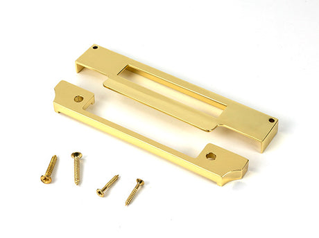 High quality image of From The Anvil - Polished Brass Rebate Kit for Euro Sash Lock | Sku. 51395 available to order from Trade Door Handles in Kendal.