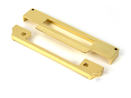High quality image of From The Anvil - Polished Brass Rebate Kit for Euro Sash Lock | Sku. 51395 | available to order from Trade Door Handles in Kendal.