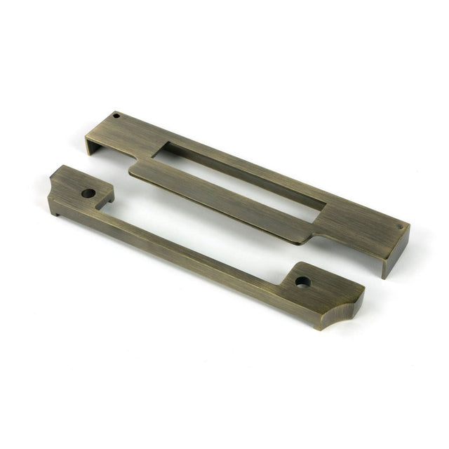 From The Anvil - Aged Brass Rebate Kit for Euro Sash Lock | Sku. 51396 | Trade Door Handles.