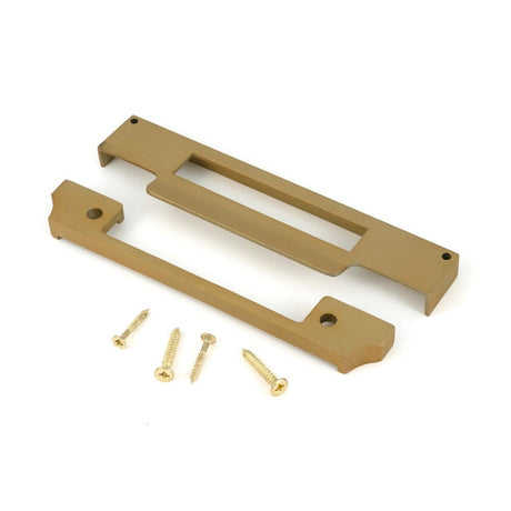 From The Anvil - Satin Brass Rebate Kit for Euro Sash Lock | Sku. 51397 | Trade Door Handles.