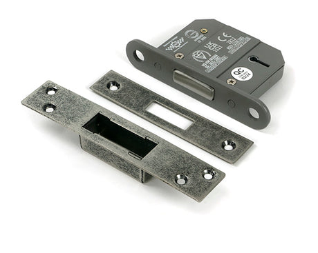 This is an image of From The Anvil - Pewter 2Ã‚Â½" 5 Lever BS Dead Lock available to order from Trade Door Handles in Kendal.