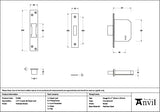 From The Anvil - Polished Nickel 2Ã‚Â½" 5 Lever BS Dead Lock