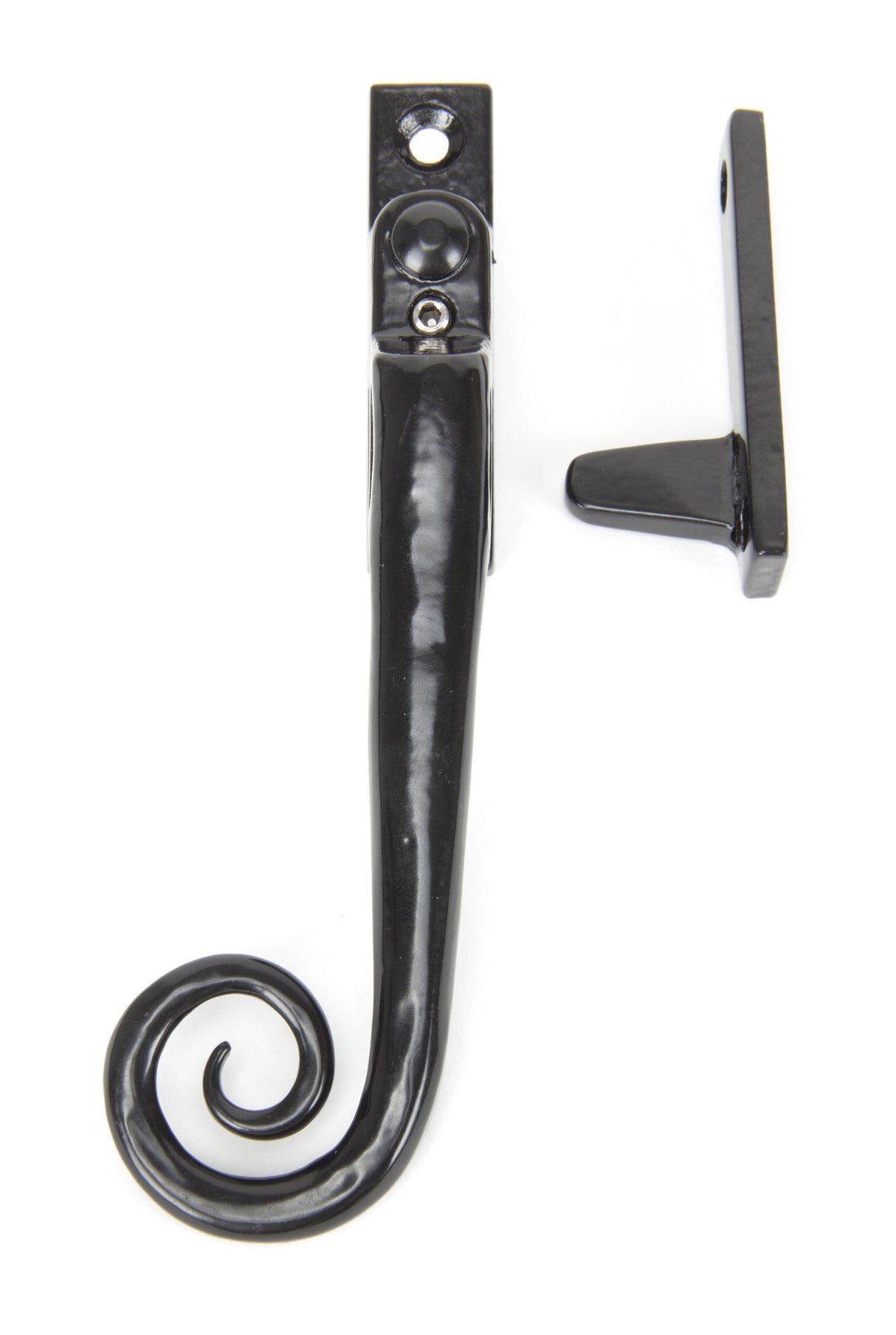 From The Anvil - Black Locking Night-Vent Monkeytail Fastener - LH | Sku. 51417L | Trade Door Handles.