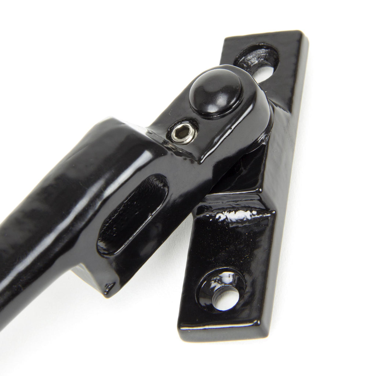 From The Anvil - Black Locking Night-Vent Monkeytail Fastener - LH | Sku. 51417L | Trade Door Handles.