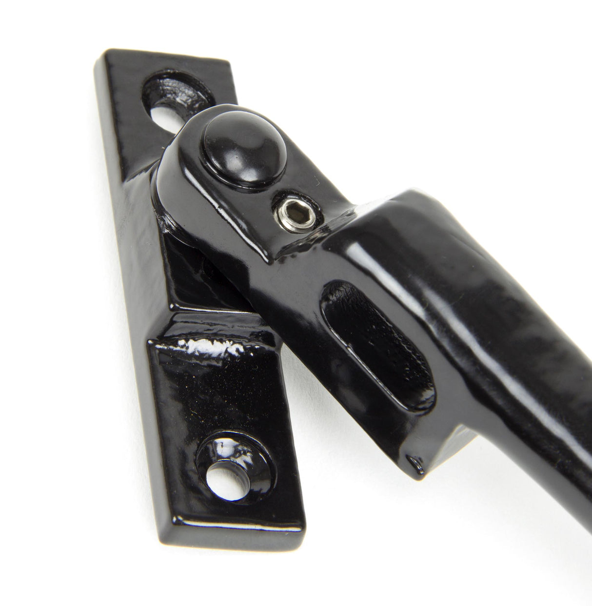 From The Anvil - Black Locking Night-Vent Monkeytail Fastener - RH | Sku. 51417R | Trade Door Handles.