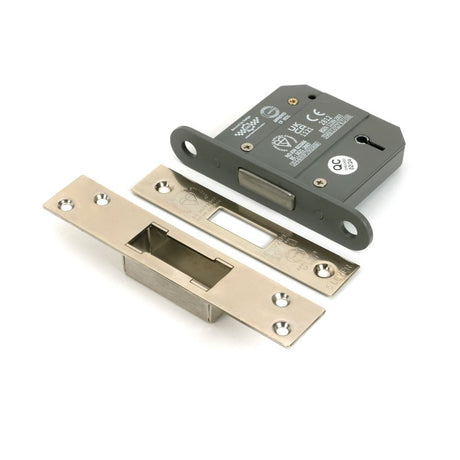 From The Anvil - Polished Nickel 3" 5 Lever BS Dead Lock | Sku. 51420 | Trade Door Handles.