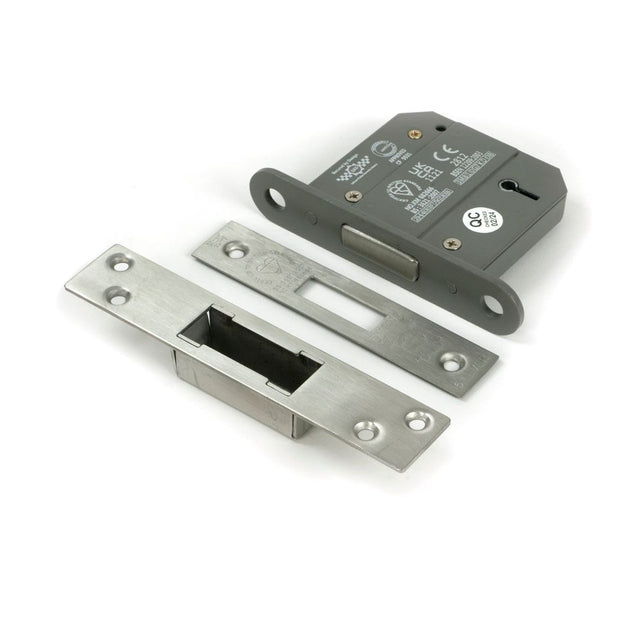 From The Anvil - Satin Chrome 3" 5 Lever BS Dead Lock | Sku. 51422 | Trade Door Handles.