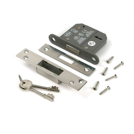 From The Anvil - Polished SS 3" 5 Lever BS Dead Lock | Sku. 51425 | Trade Door Handles.
