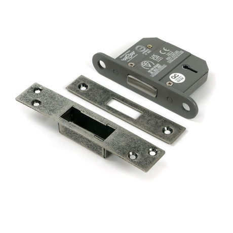 From The Anvil - Pewter 2.5" 5 Lever BS Dead Lock KA | Sku. 51426 | Trade Door Handles.