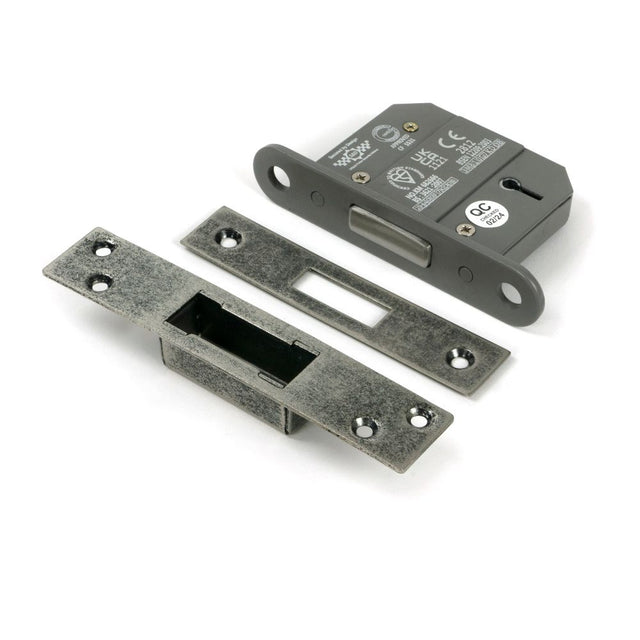 From The Anvil - Pewter 2.5" 5 Lever BS Dead Lock KA | Sku. 51426 | Trade Door Handles.