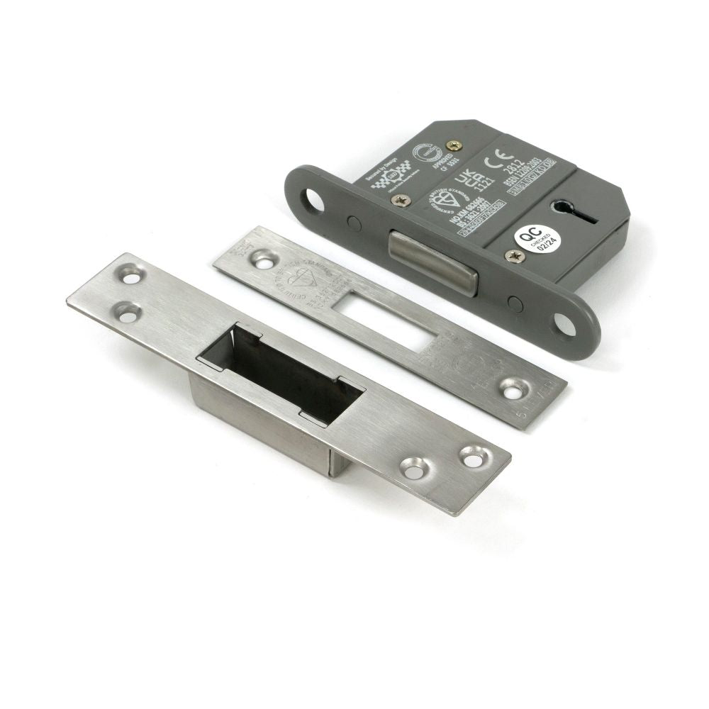 From The Anvil - Satin Chrome 2.5" 5 Lever BS Dead Lock KA | Sku. 51432 | Trade Door Handles.