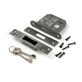From The Anvil - Pewter 3" 5 Lever BS Dead Lock KA | Sku. 51436 | Trade Door Handles.
