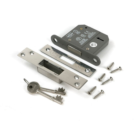 From The Anvil - Polished Chrome 3" 5 Lever BS Dead Lock KA | Sku. 51441 | Trade Door Handles.