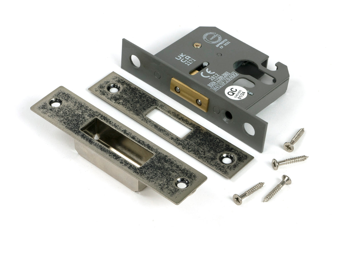 From The Anvil - Pewter 2.5" Euro Profile Dead Lock | Sku. 51446 | Trade Door Handles.