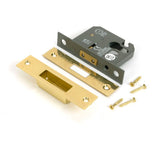 From The Anvil - Polished Brass 2.5" Euro Profile Dead Lock | Sku. 51447 | Trade Door Handles.