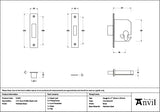 From The Anvil - Polished Brass 2½" Euro Profile Dead Lock