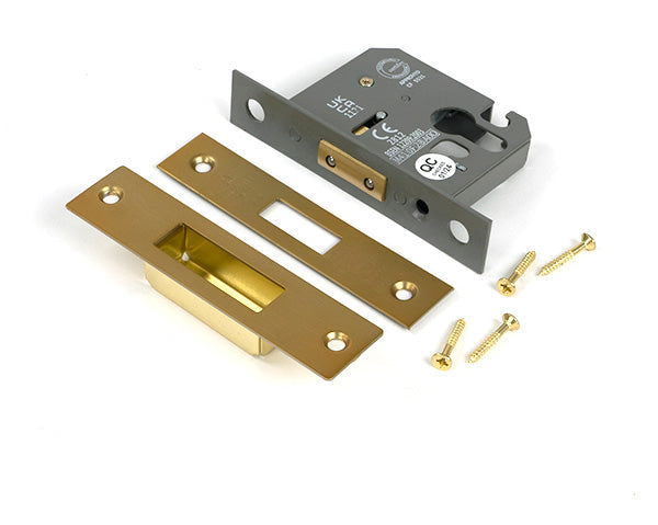 From The Anvil - Satin Brass 2½" Euro Profile Dead Lock