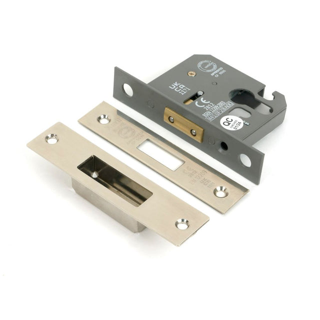 From The Anvil - Polished Nickel 2.5" Euro Profile Dead Lock | Sku. 51450 | Trade Door Handles.