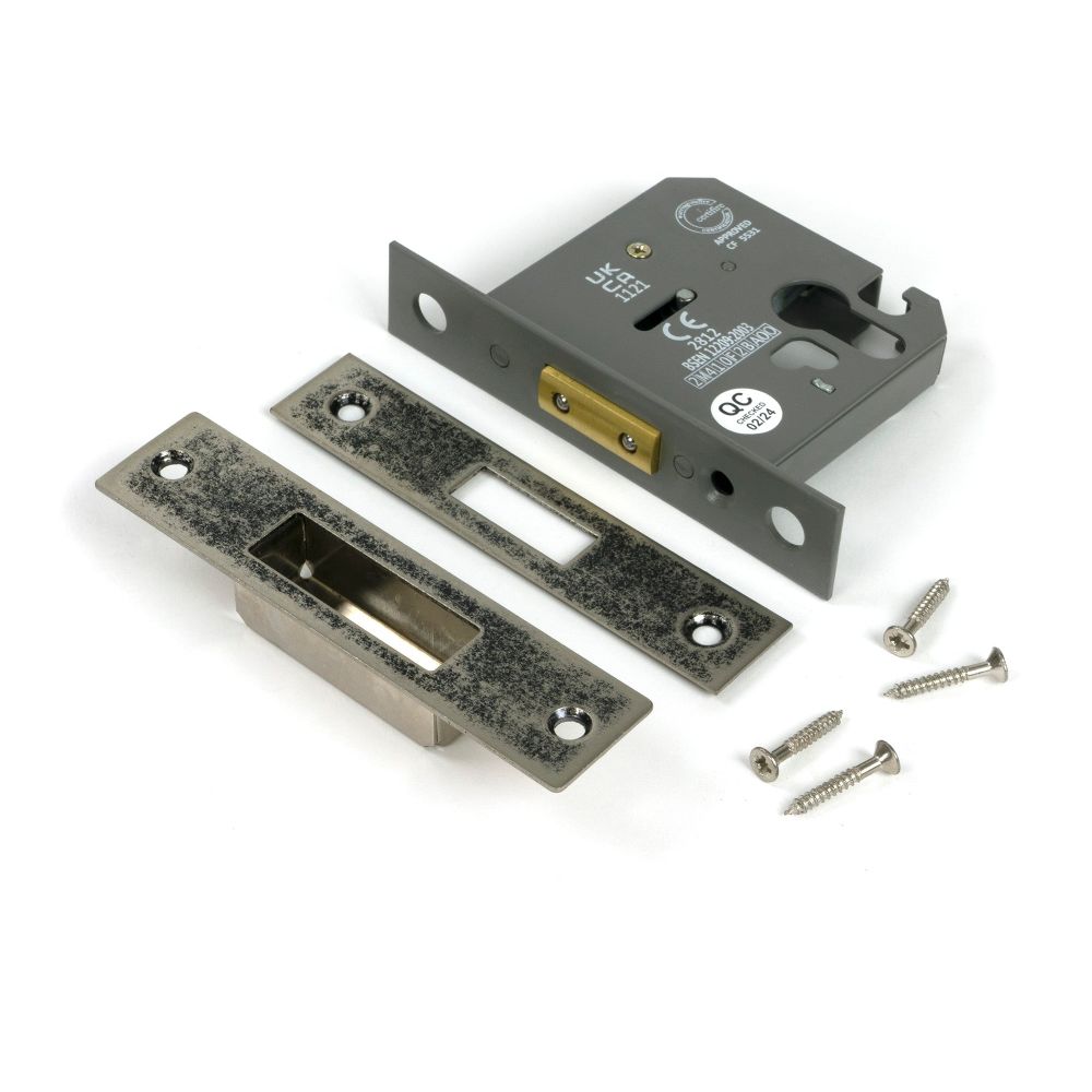 From The Anvil - Pewter 3" Euro Profile Dead Lock | Sku. 51456 | Trade Door Handles.