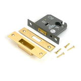 From The Anvil - Polished Brass 3" Euro Profile Dead Lock | Sku. 51457 | Trade Door Handles.
