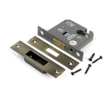 From The Anvil - Aged Brass 3" Euro Profile Dead Lock | Sku. 51458 | Trade Door Handles.