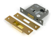 From The Anvil - Satin Brass 3" Euro Profile Dead Lock | Sku. 51459 | Trade Door Handles.