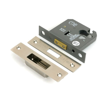 From The Anvil - Polished Nickel 3" Euro Profile Dead Lock | Sku. 51460 | Trade Door Handles.
