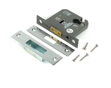 From The Anvil - Polished Chrome 3" Euro Profile Dead Lock | Sku. 51461 | Trade Door Handles.