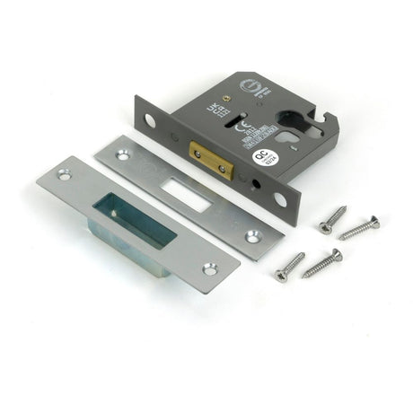 From The Anvil - Satin Chrome 3" Euro Profile Dead Lock | Sku. 51462 | Trade Door Handles.
